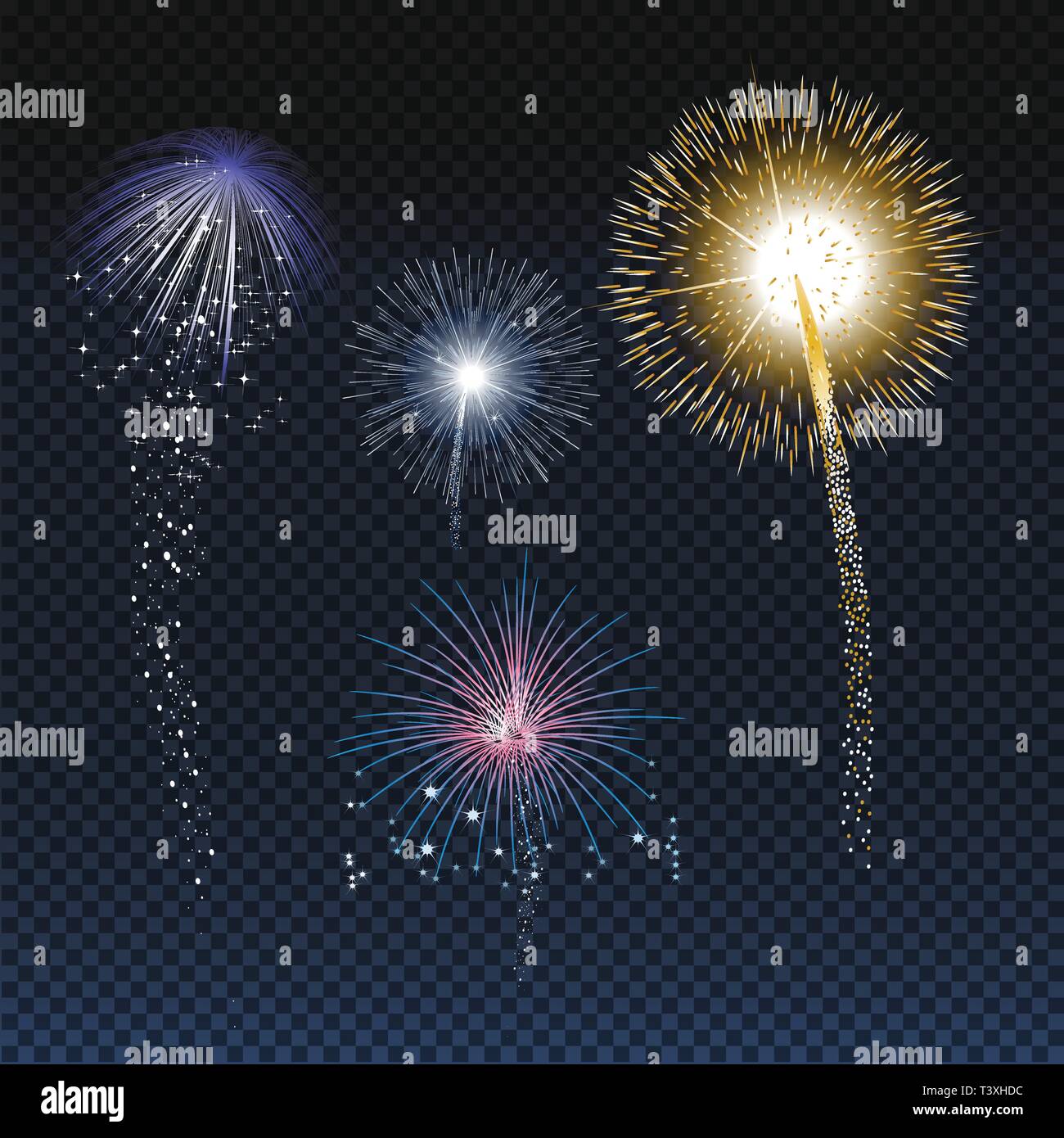 Fuochi d' artificio scoppio modellato illustrazione vettoriale Illustrazione Vettoriale