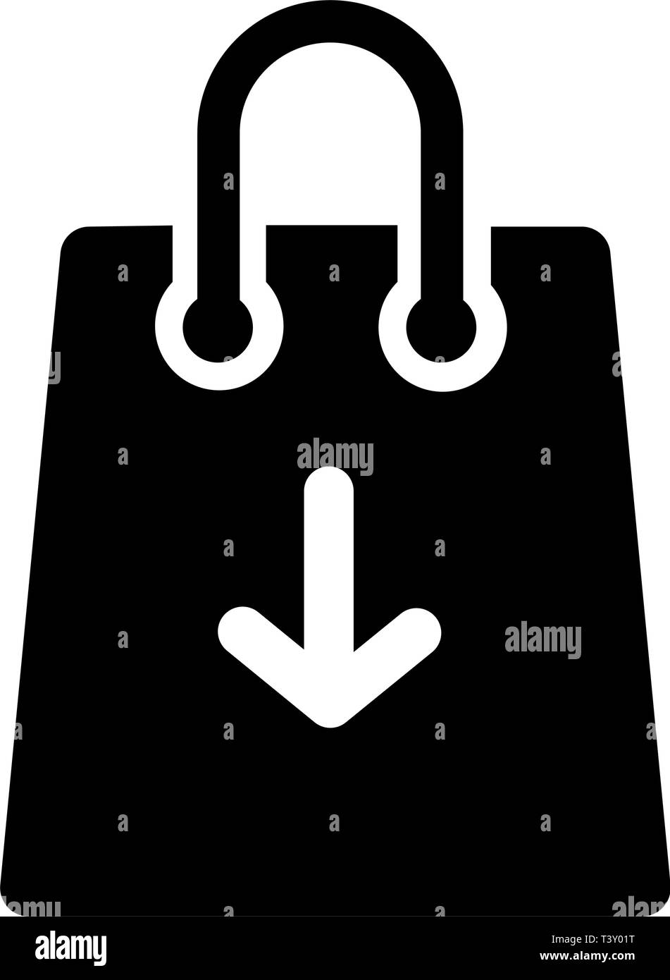 Aggiungere al sacchetto vettore icona Illustrazione Vettoriale