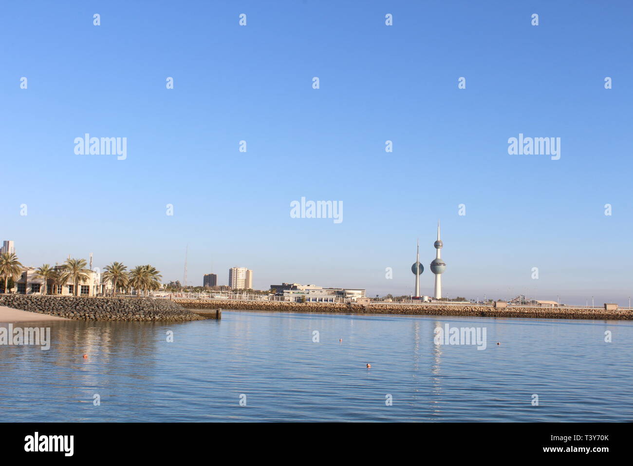 Kuwait la bellezza della natura di giorno e di notte Foto Stock