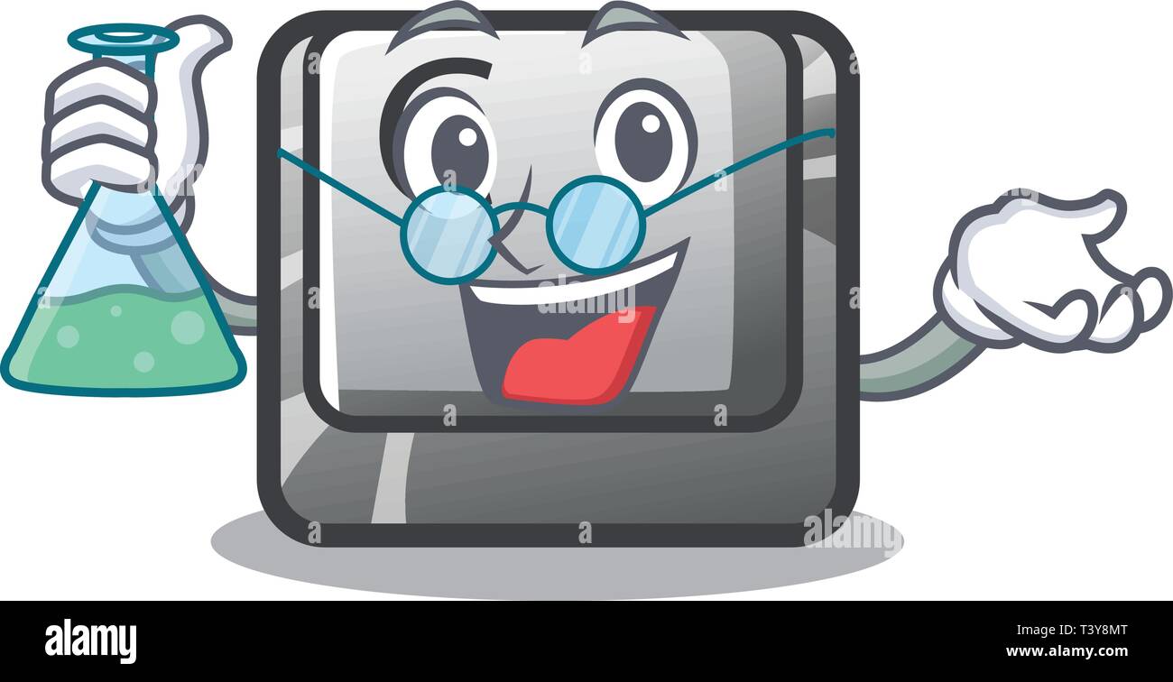 Il Professor tasto C nella forma mascotte Illustrazione Vettoriale