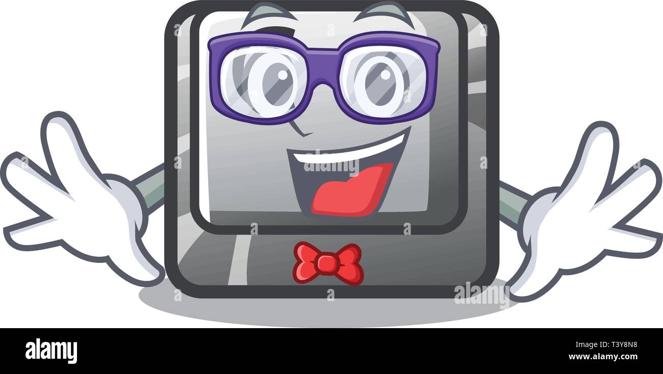 Pulsante Geek C nella forma mascotte Illustrazione Vettoriale