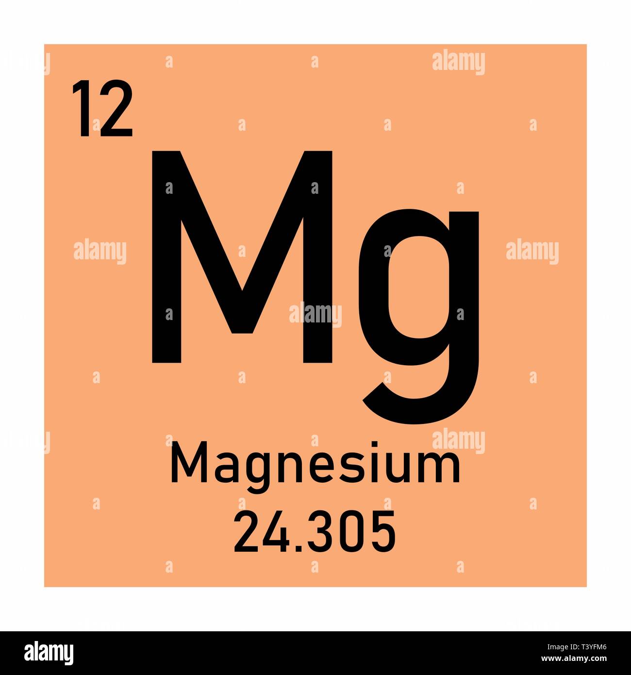 Il magnesio elemento chimico Illustrazione Vettoriale