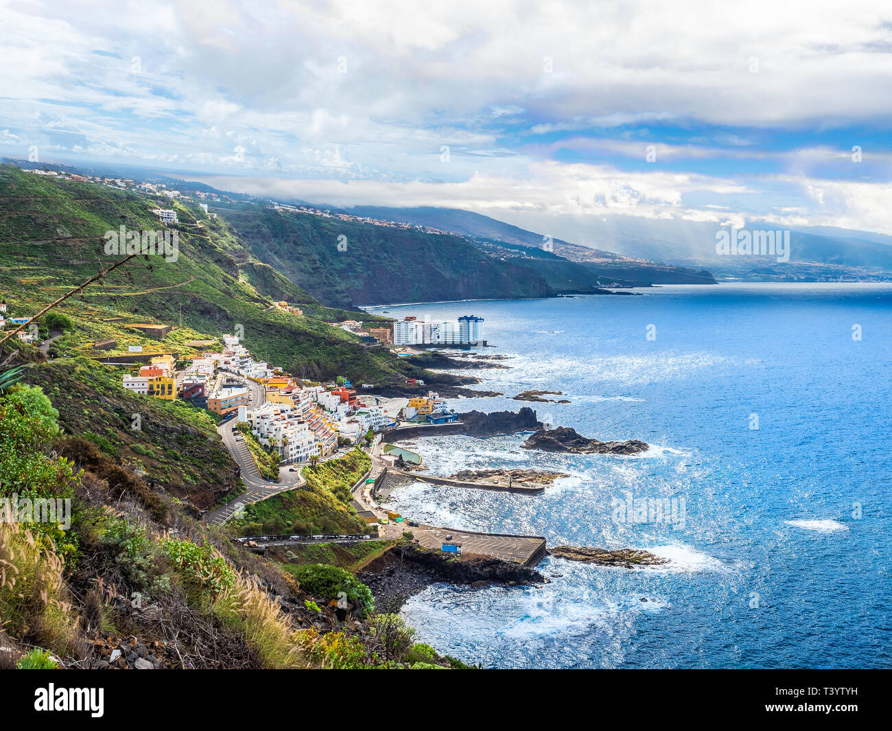 Paesaggio rurale, costa Nord di Tenerife, Isole Canarie, Spagna Foto Stock
