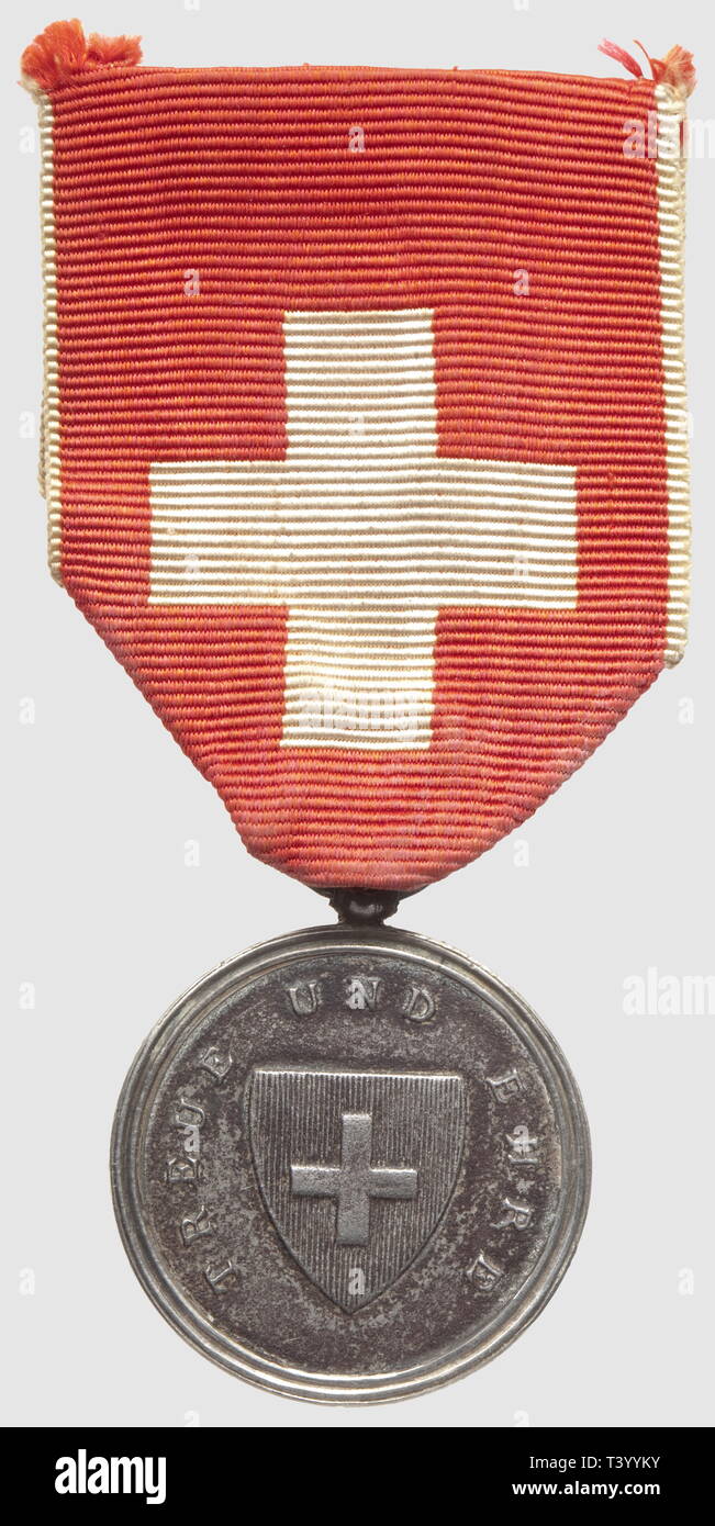 Médaille du 10 AO-t 1792, attribuée 'Bueller G.M. Von Ruren', diamètre 28mm, monoblocco. 395 médailles furenti nominativement attribuées aux survivants. Créée par la Diète Suisse le 70-t 1817 pour commémorer le sacrificio des Suisses du Régiment des Gardes Suisses aux Tuileries, le 10 AO-t 1792, au cours duquel 750 gardes et 130 officiers furenti tués sur l'effectif d'environ 1200 Suisses qui formait la Garde Constitutionnelle du Roi, Additional-Rights-Clearance-Info-Not-Available Foto Stock