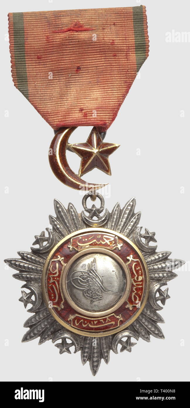 Ordre du Medjidie, Chevalier, époque Secondo Impero, en argent, diamètre 50mm, Additional-Rights-Clearance-Info-Not-Available Foto Stock