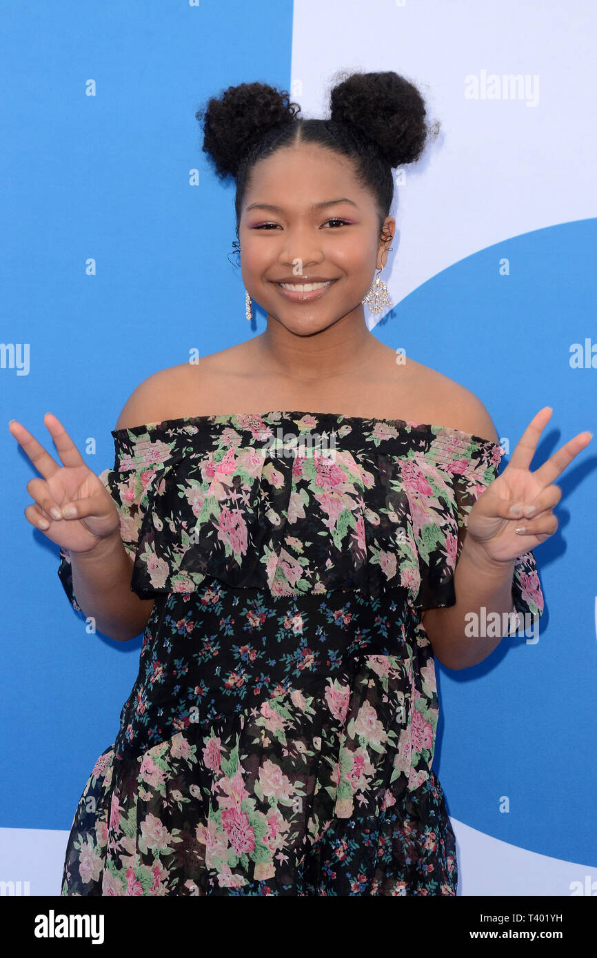 8 aprile 2019 - Westwood, CA, Stati Uniti d'America - LOS ANGELES - APR 8: Laya DeLeon Hayes al ''po'' Premiere presso il Villaggio teatro il 8 aprile 2019 a Westwood, CA (credito Immagine: © Kay Blake/ZUMA filo) Foto Stock