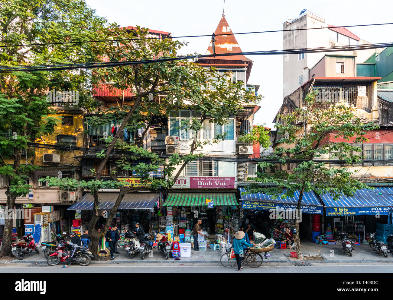 Strade di Hanoi, Vietnam Foto Stock