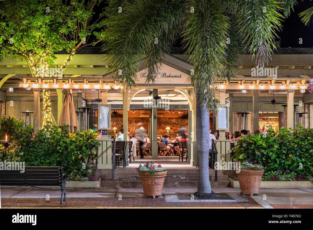 Tommy Bahama, nel ristorante, Naples, Florida, Stati Uniti d'America. Foto Stock