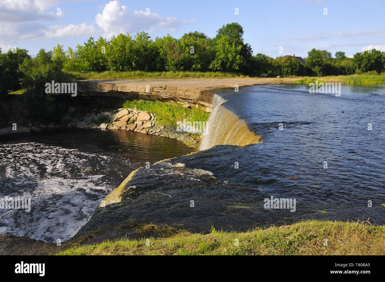 Jägala cade, Estonia. Jägala vízesés, Észtország. Foto Stock