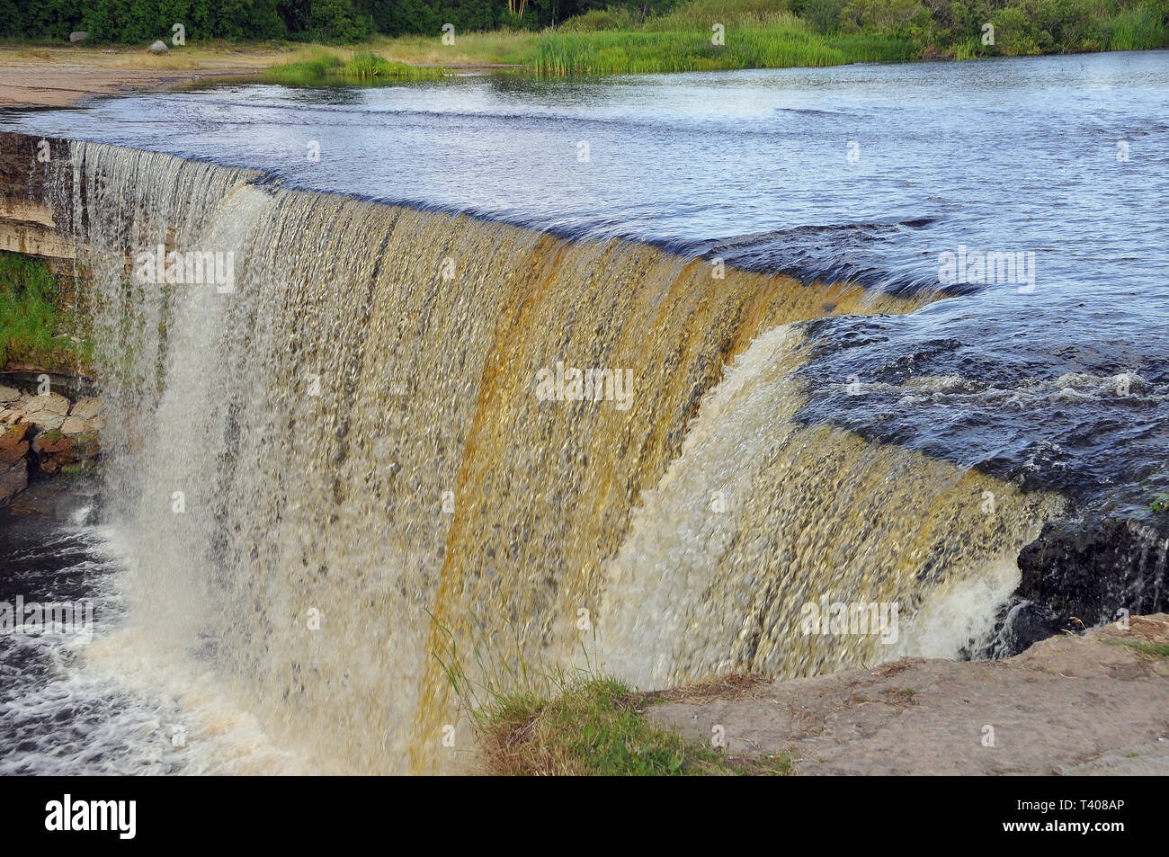 Jägala cade, Estonia. Jägala vízesés, Észtország. Foto Stock