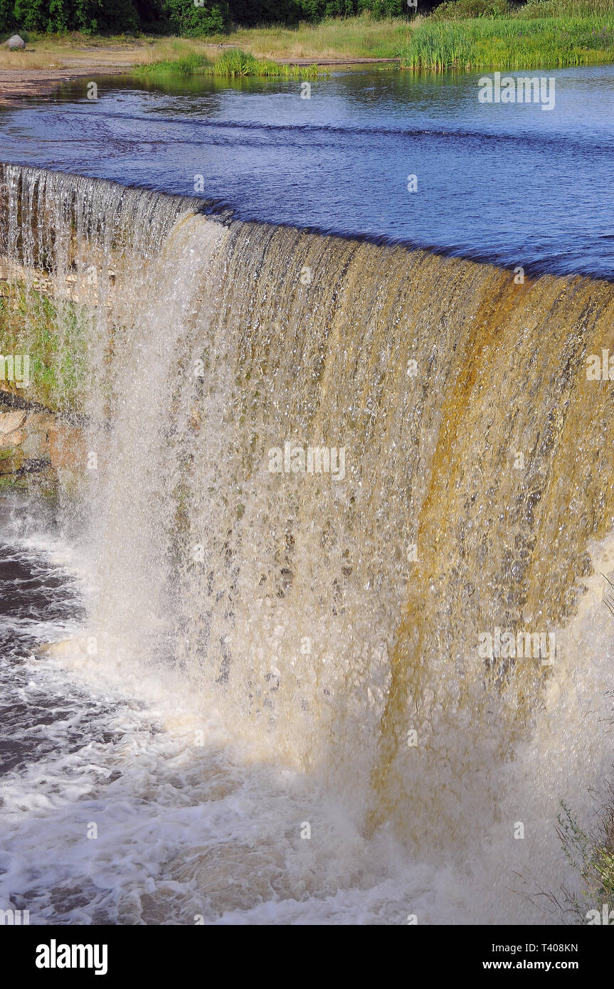 Jägala cade, Estonia. Jägala vízesés, Észtország. Foto Stock