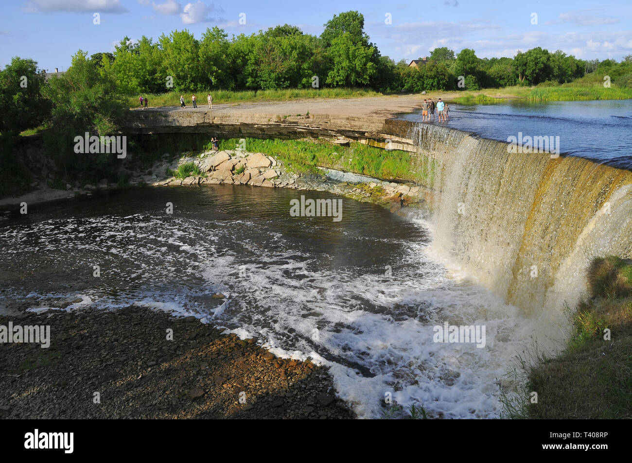 Jägala cade, Estonia. Jägala vízesés, Észtország. Foto Stock