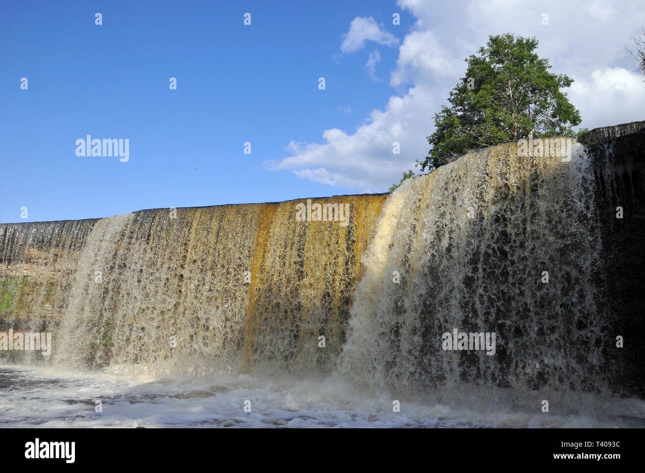 Jägala cade, Estonia. Jägala vízesés, Észtország. Foto Stock
