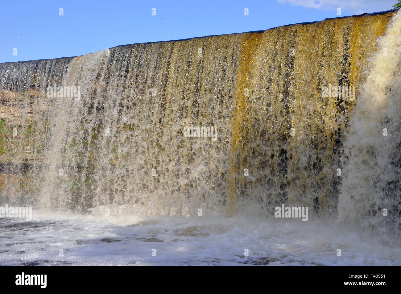 Jägala cade, Estonia. Jägala vízesés, Észtország. Foto Stock