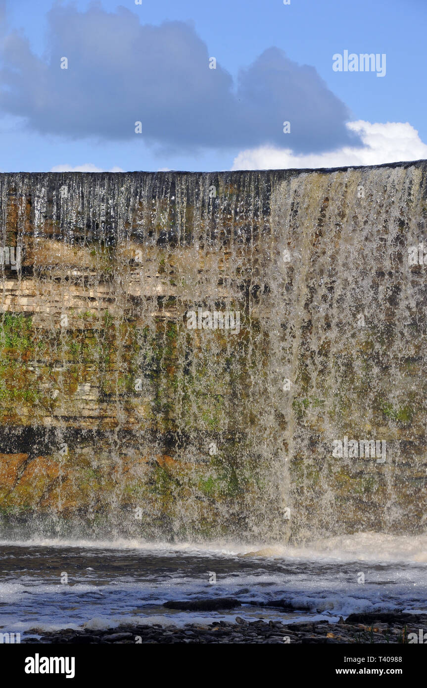 Jägala cade, Estonia. Jägala vízesés, Észtország. Foto Stock
