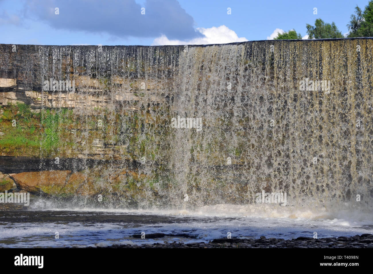 Jägala cade, Estonia. Jägala vízesés, Észtország. Foto Stock
