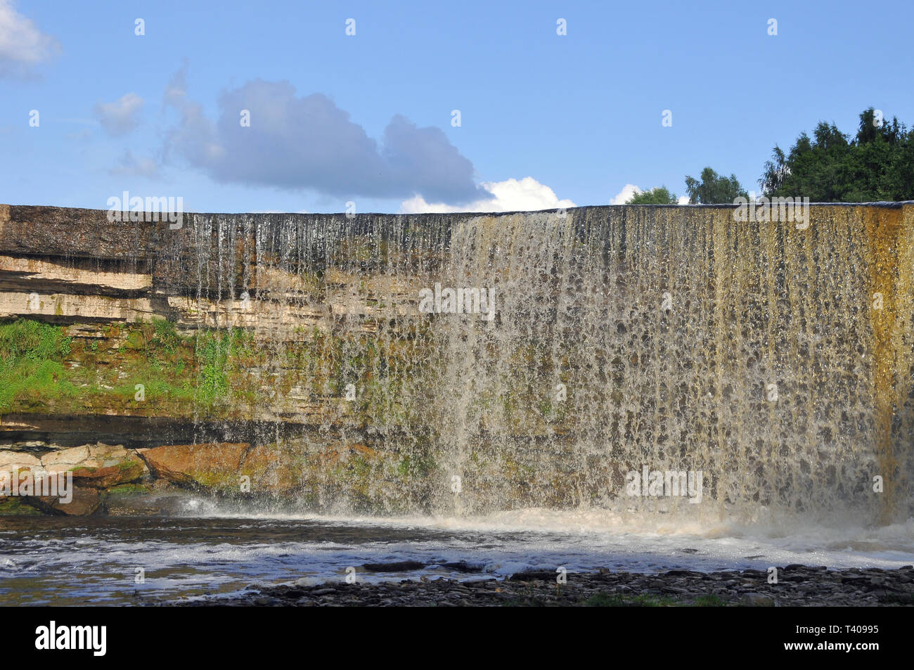 Jägala cade, Estonia. Jägala vízesés, Észtország. Foto Stock