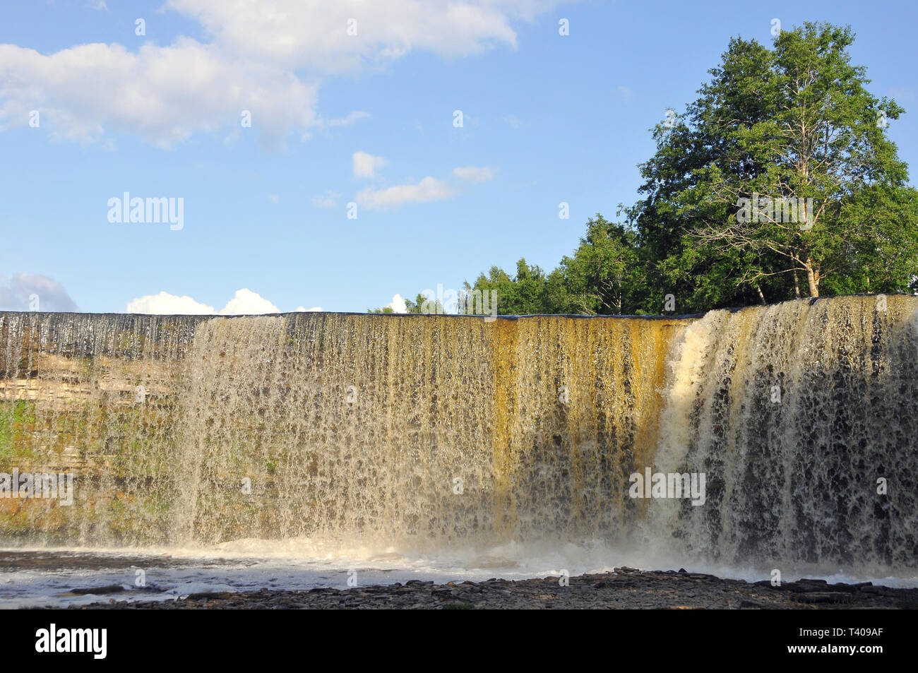 Jägala cade, Estonia. Jägala vízesés, Észtország. Foto Stock