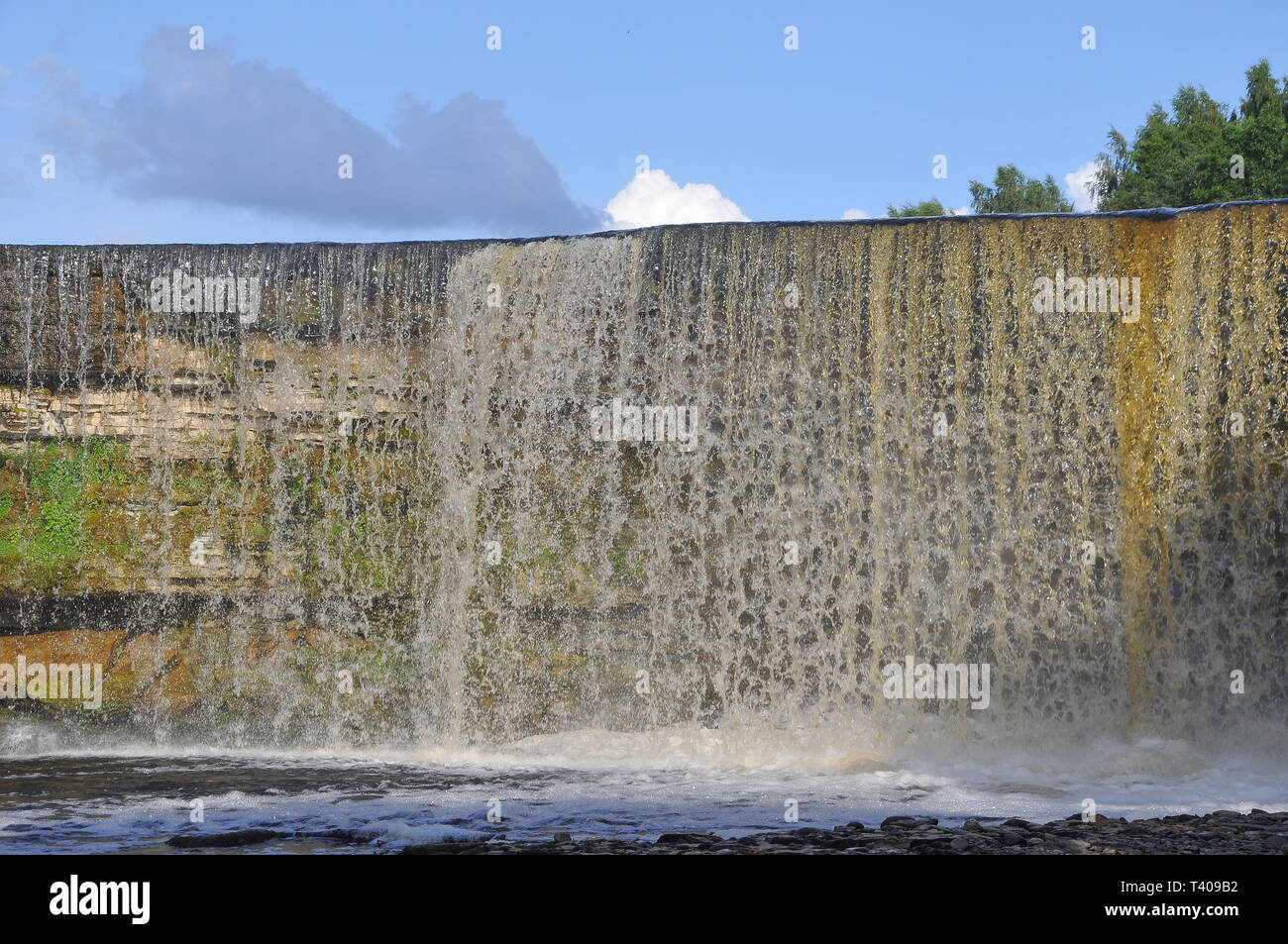Jägala cade, Estonia. Jägala vízesés, Észtország. Foto Stock