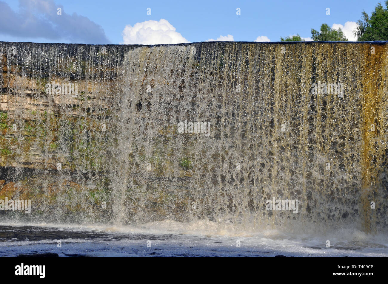 Jägala cade, Estonia. Jägala vízesés, Észtország. Foto Stock