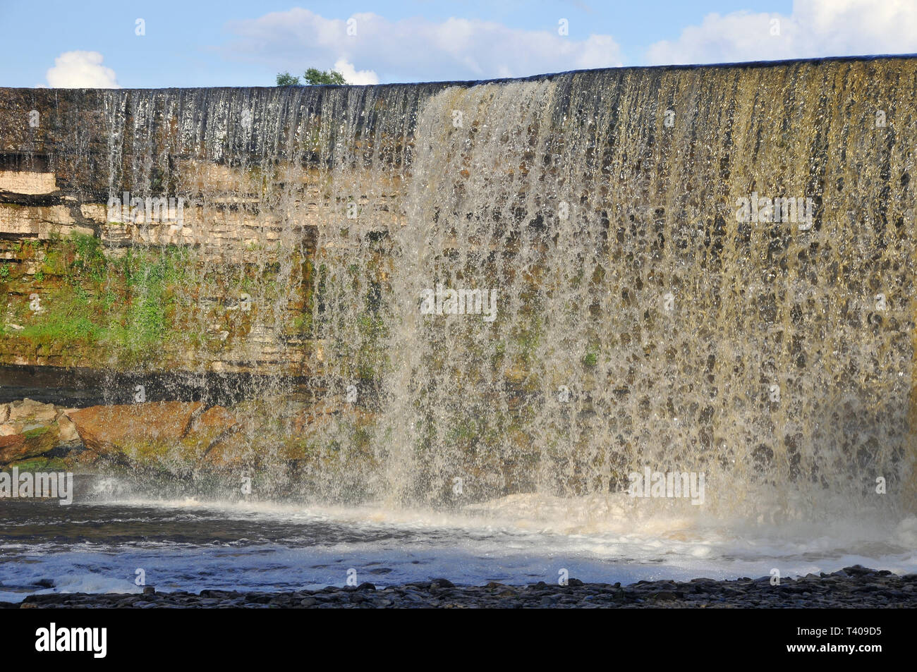 Jägala cade, Estonia. Jägala vízesés, Észtország. Foto Stock