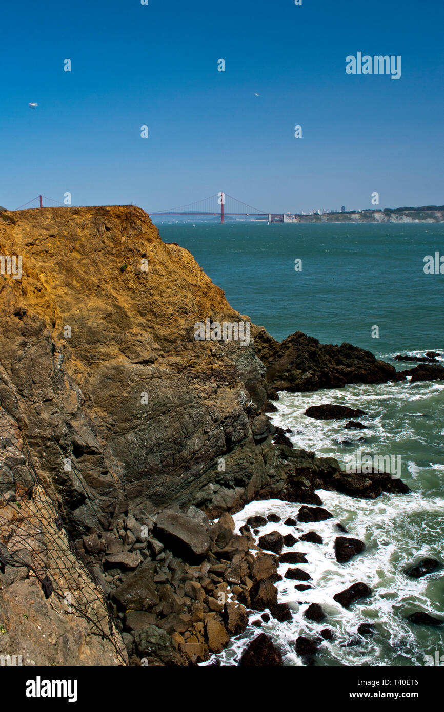 La costa di San Francisco in primavera Foto Stock