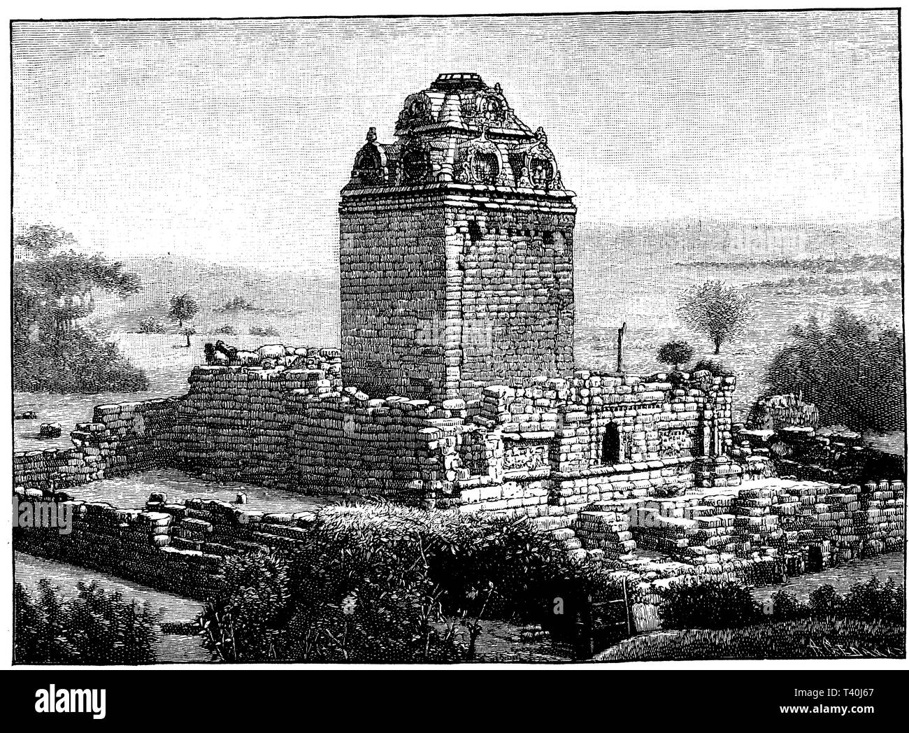 Ramatempel del GOP, vista nord-ovest (Burgeß, Archeol. Sondaggio 1876, Foto Stock