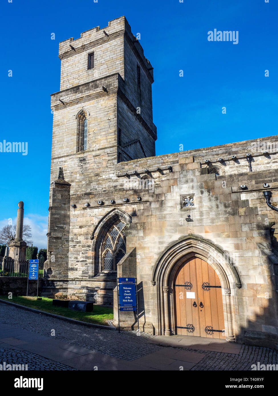 Chiesa di Santo scortese al vecchio cimitero comunale città di Stirling Scozia Scotland Foto Stock