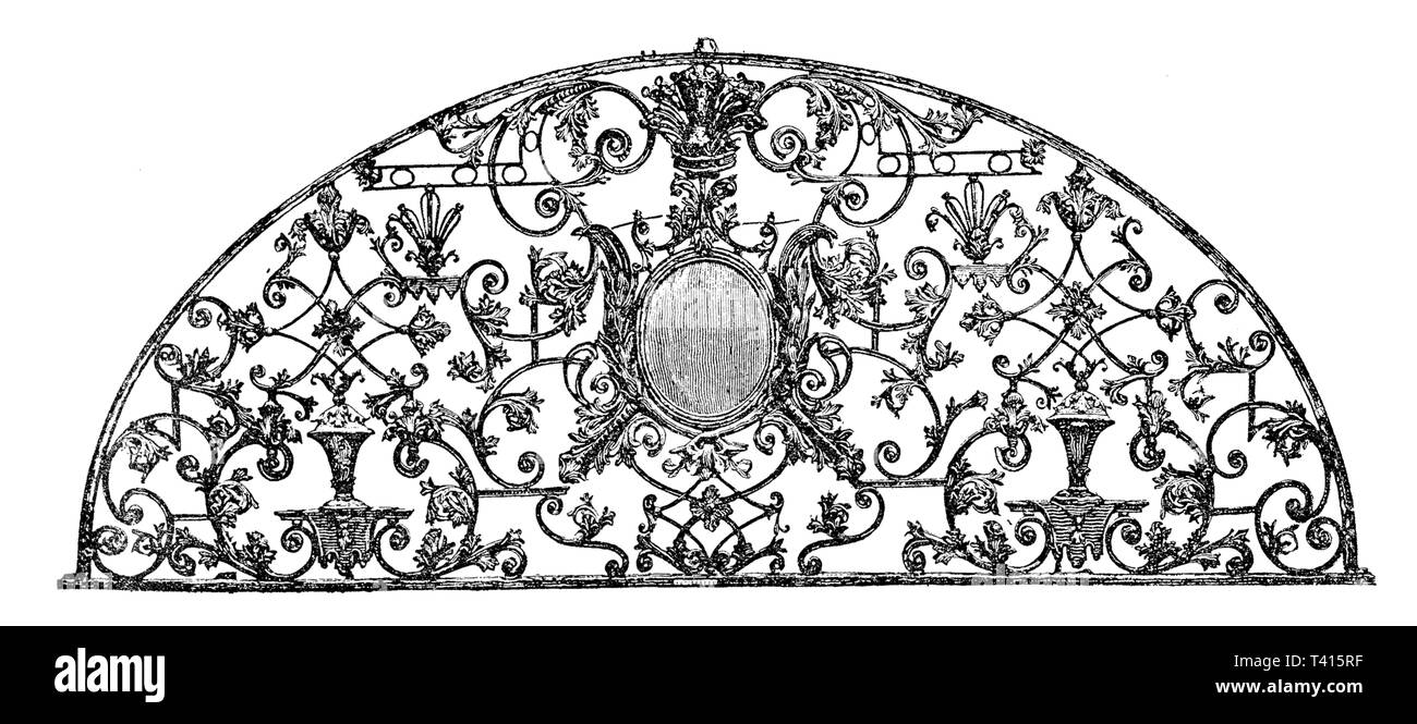 Elaborato rinascimentale griglia di ritaglio del XVII secolo Foto Stock