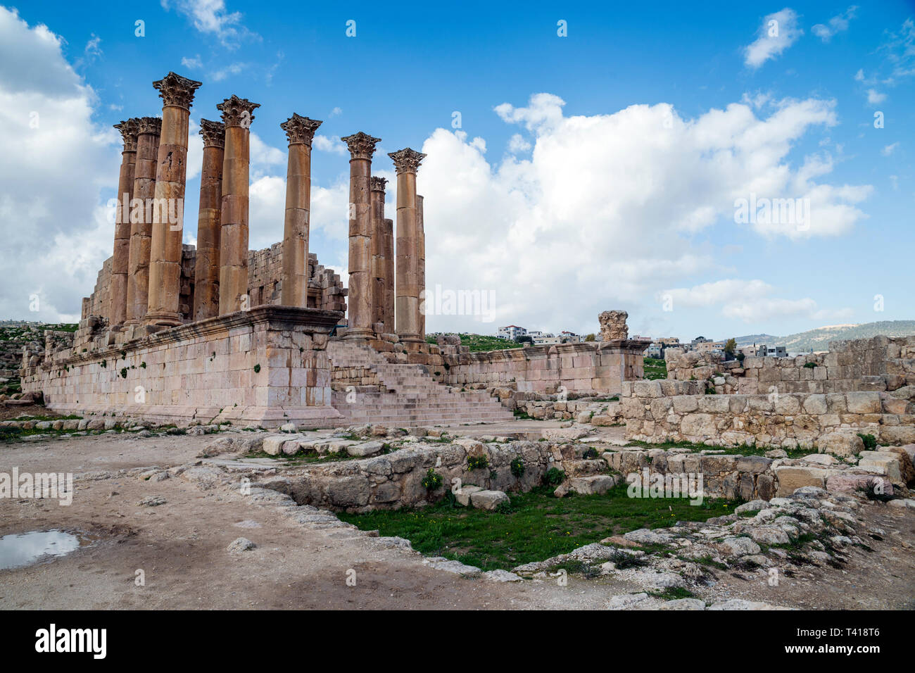 Il tempio di Artemide, Giordania, Jerash Foto Stock