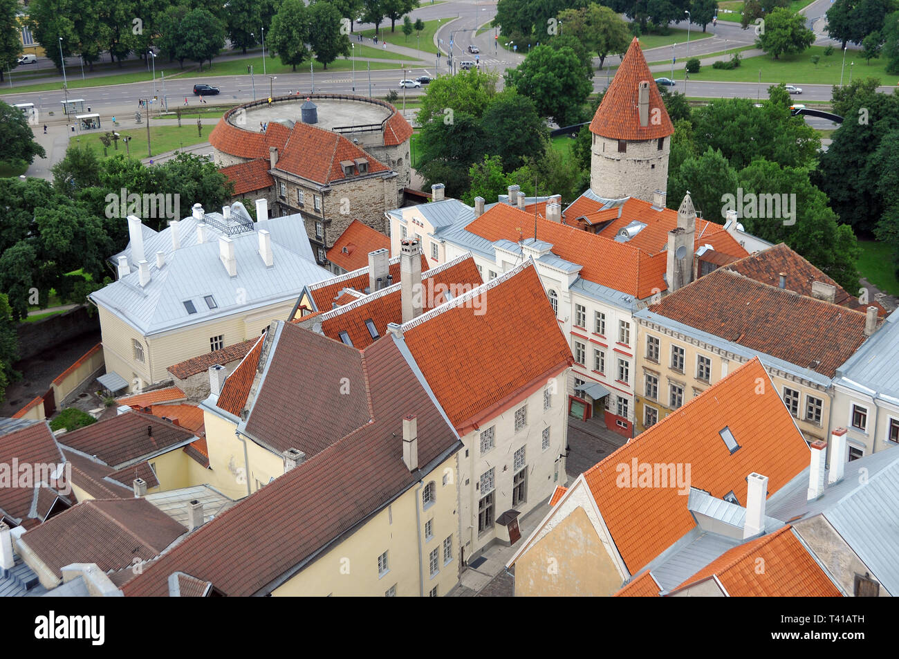 Città vecchia di Tallinn, Estonia. Óváros, Tallinn, Észtország. Foto Stock