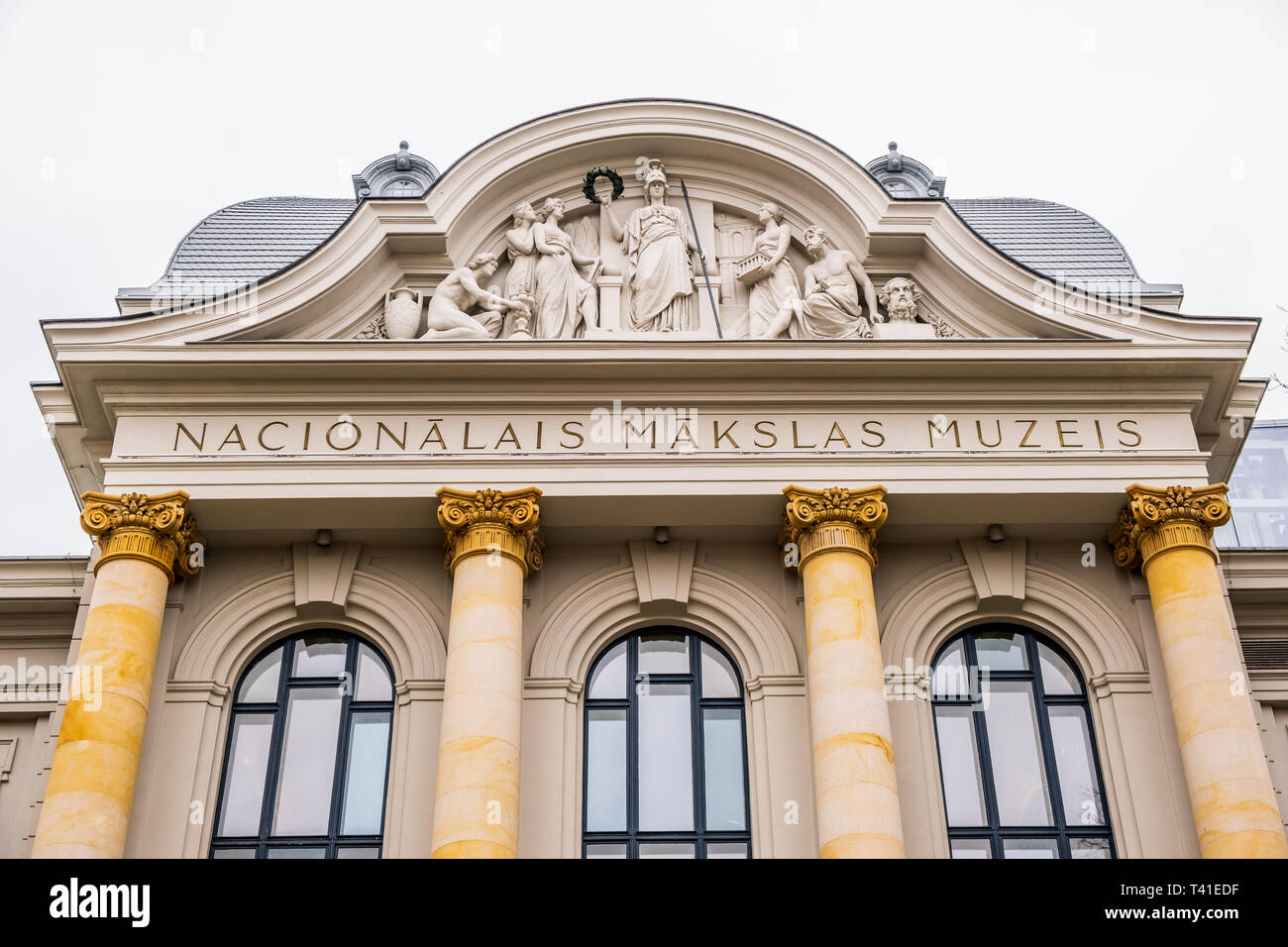 Museo nazionale d'arte della Lettonia entrata principale Foto Stock