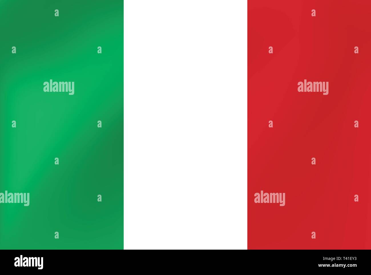 Vettore di bandiera nazionale dell'Italia. Illustrazione per la competizione sportiva, tradizionale o eventi di stato. Illustrazione Vettoriale