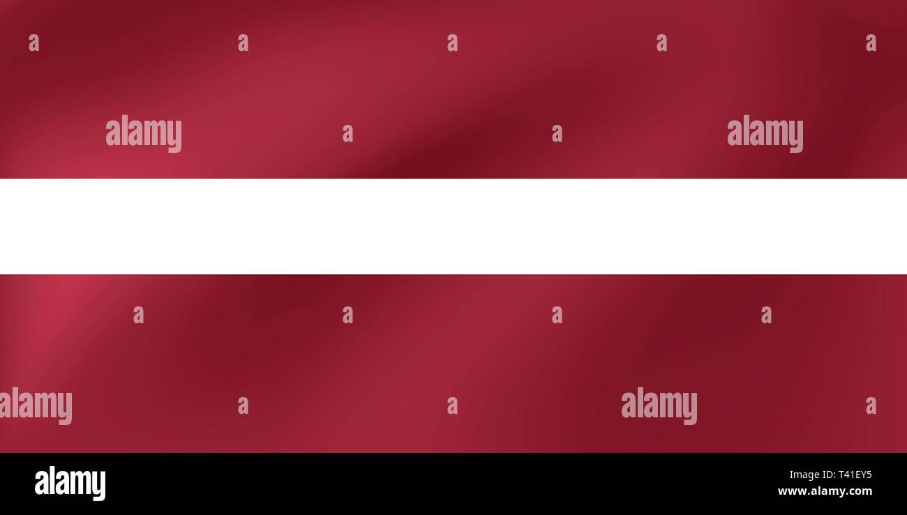 Vettore di bandiera nazionale della Lettonia. Illustrazione per la competizione sportiva, tradizionale o eventi di stato. Illustrazione Vettoriale