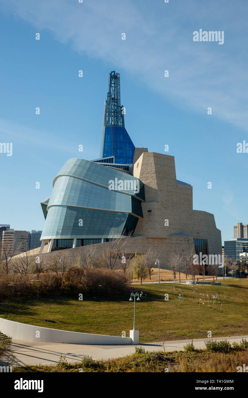 Il Museo Canadese per i Diritti Umani in Winnipeg, Canada Foto Stock