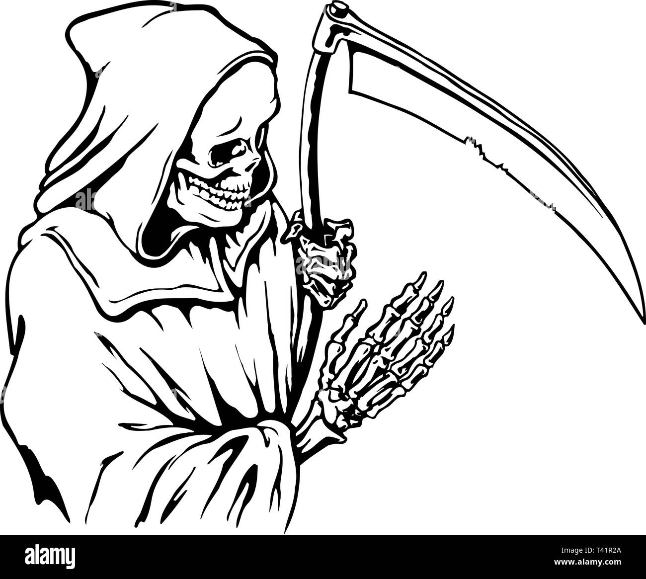 Grim Reaper illustrazione vettoriale Illustrazione Vettoriale