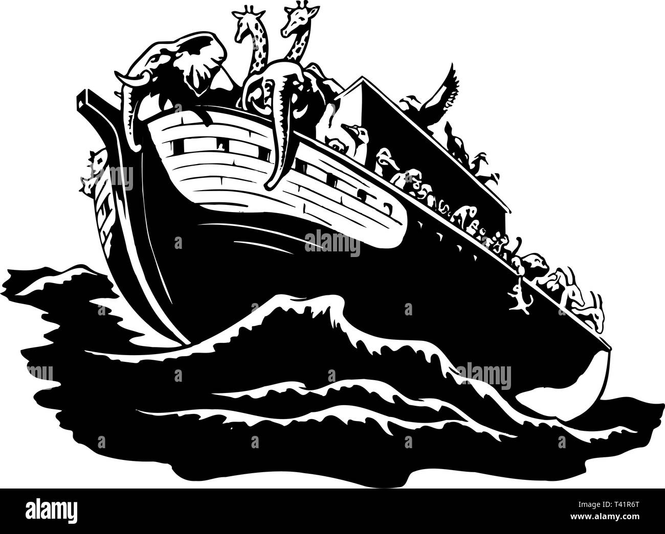 L'Arca di Noè illustrazione vettoriale Illustrazione Vettoriale