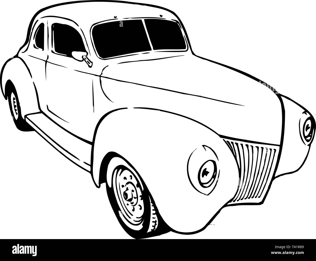 1939 Chevy Coupe illustrazione vettoriale Illustrazione Vettoriale