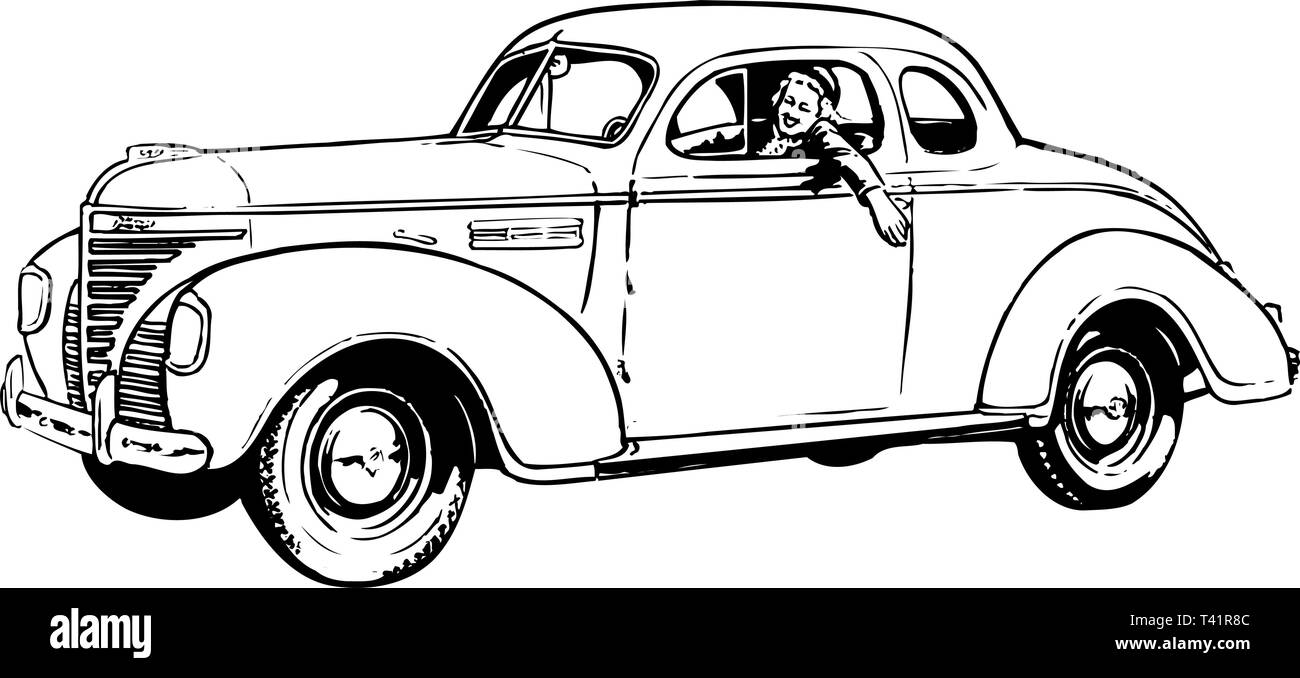 1939 Plymouth illustrazione vettoriale Illustrazione Vettoriale