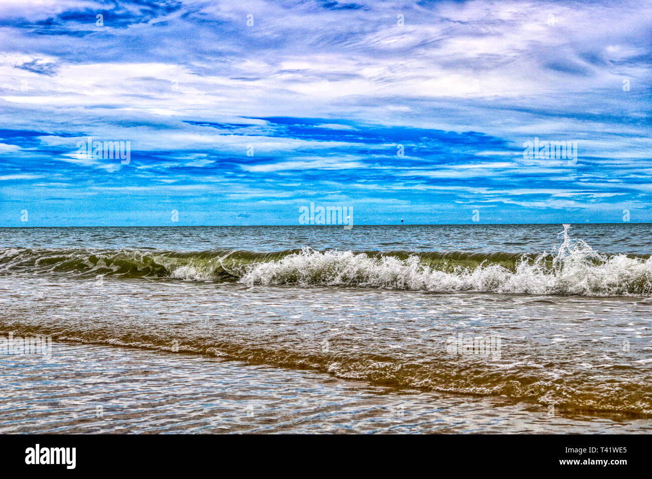 Questa unica foto mostra la grande esclusiva spiaggia e mare di Ban Krut sul tailandese costa del Golfo Foto Stock