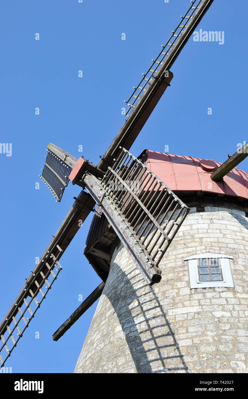 Il mulino a vento, Kuressaare, Estonia. Szélmalom, Kuressaare, Észtország. Foto Stock