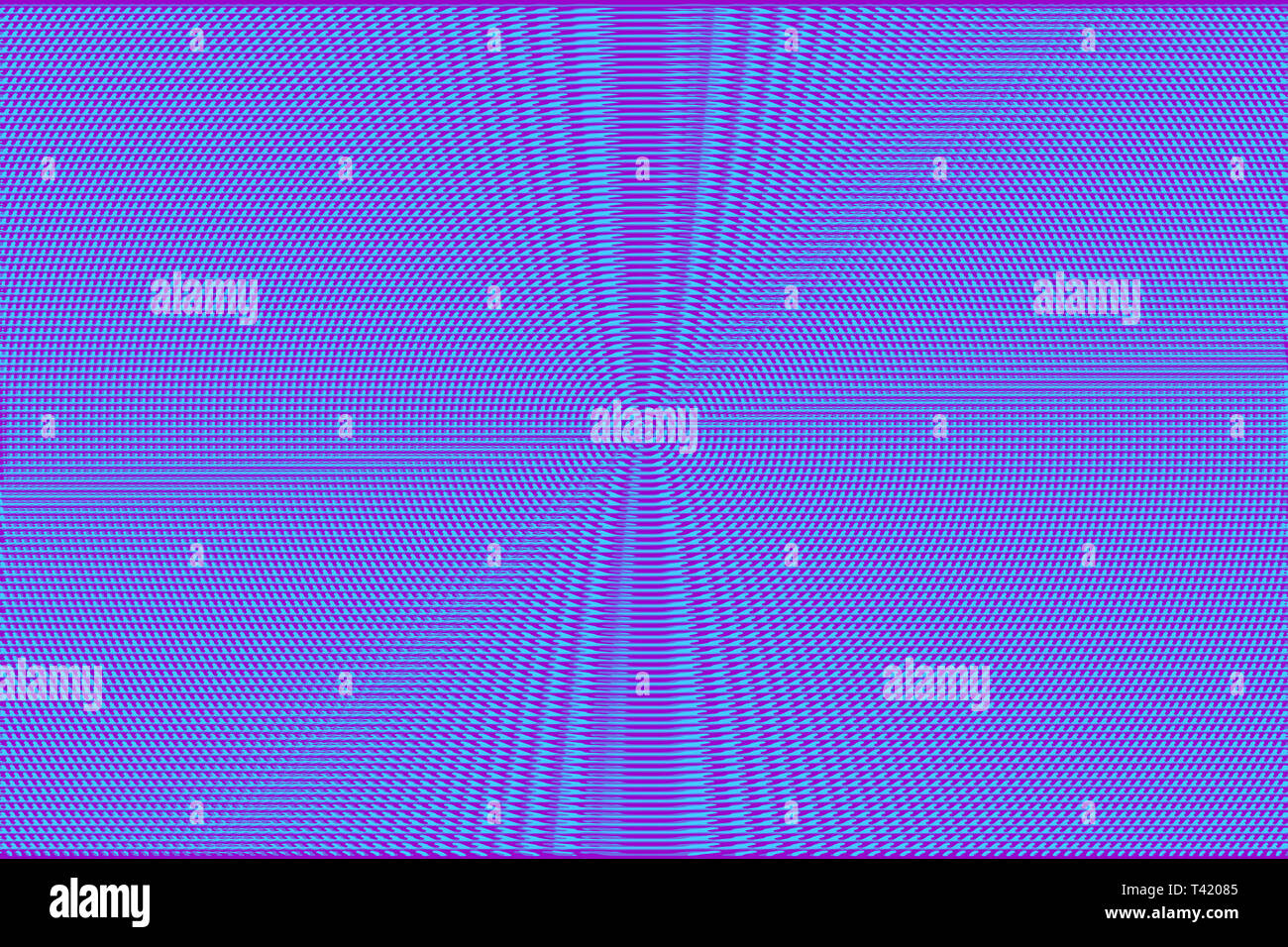 Il Neon glitch halftone background astratta. Ipnotico illusione ottica. Foto Stock