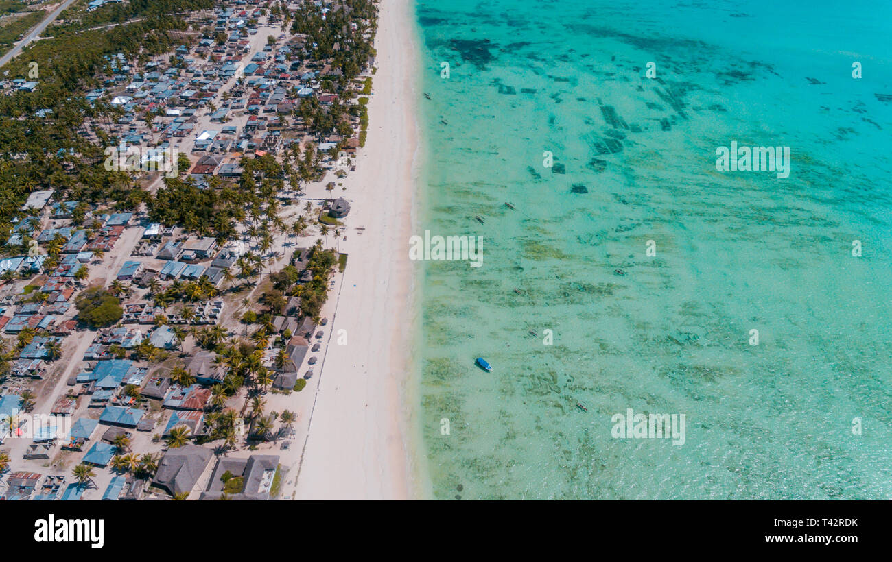Africa insediamento locale a jambiani, Zanzibar Foto Stock
