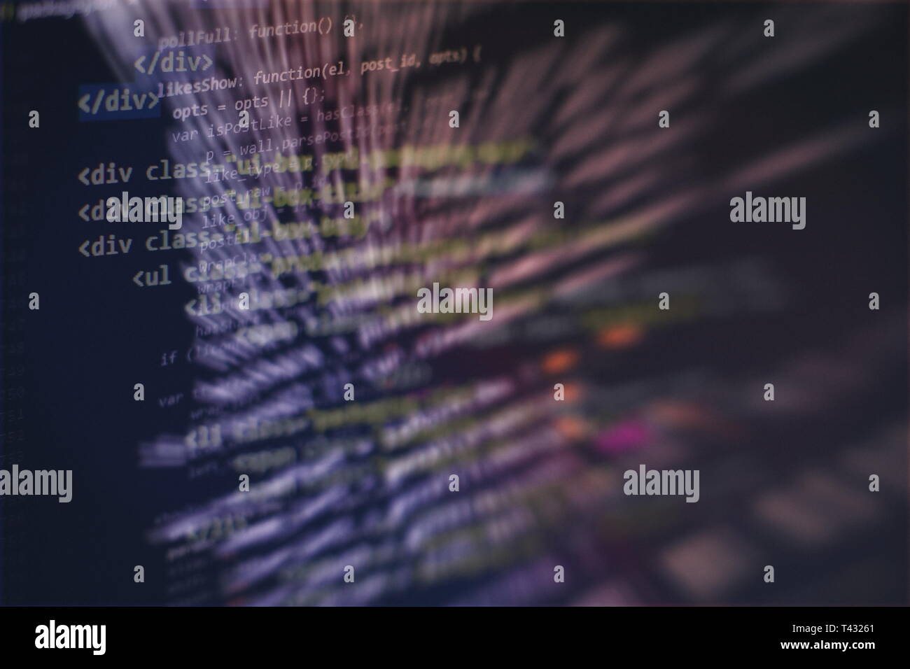 Testo di codice scritto e creato interamente da me. Foto Stock