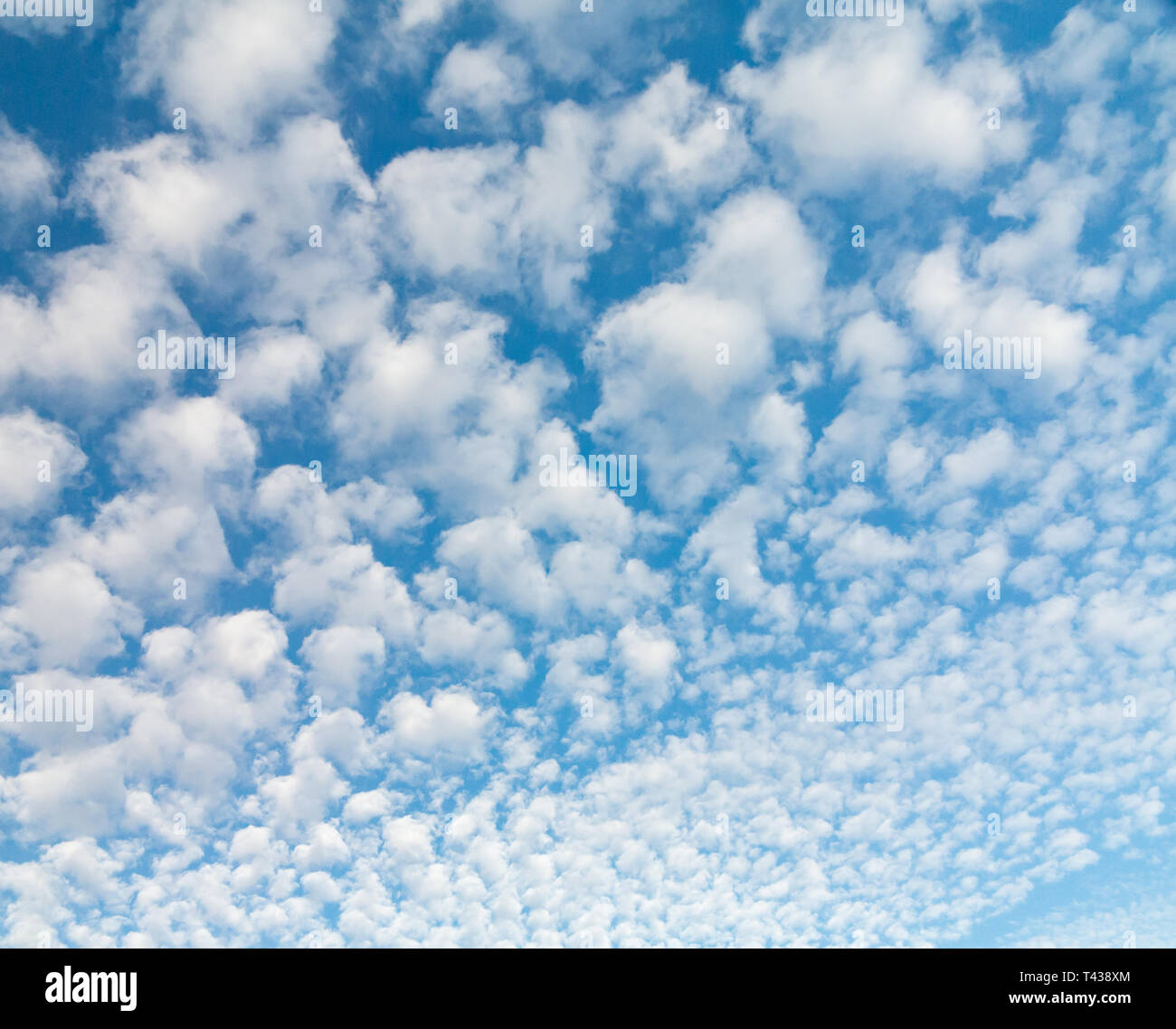 Formy nuvole nel cielo sopra Foto Stock
