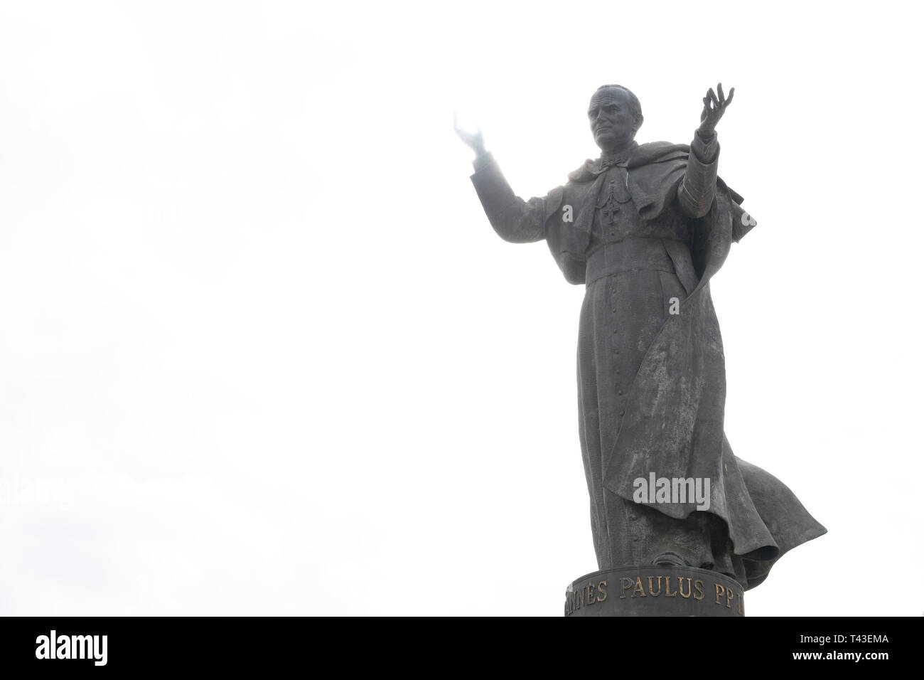 Giovanni Paolo secondo papa statua madrid spagna cattedrale Foto Stock