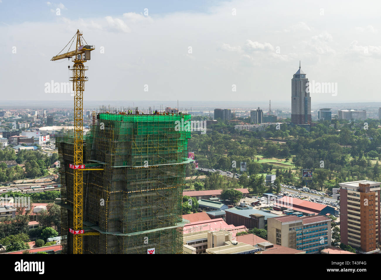 Banca Centrale del Kenya CBK Pension House Edificio in costruzione, Nairobi, Kenia Foto Stock