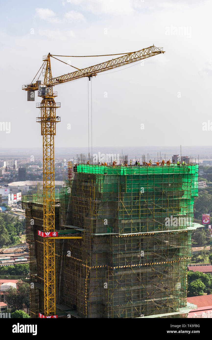 Banca Centrale del Kenya CBK Pension House Edificio in costruzione, Nairobi, Kenia Foto Stock