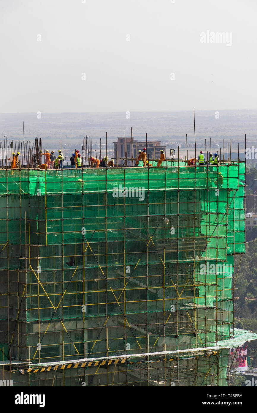 Banca Centrale del Kenya CBK Pension House Edificio in costruzione, Nairobi, Kenia Foto Stock