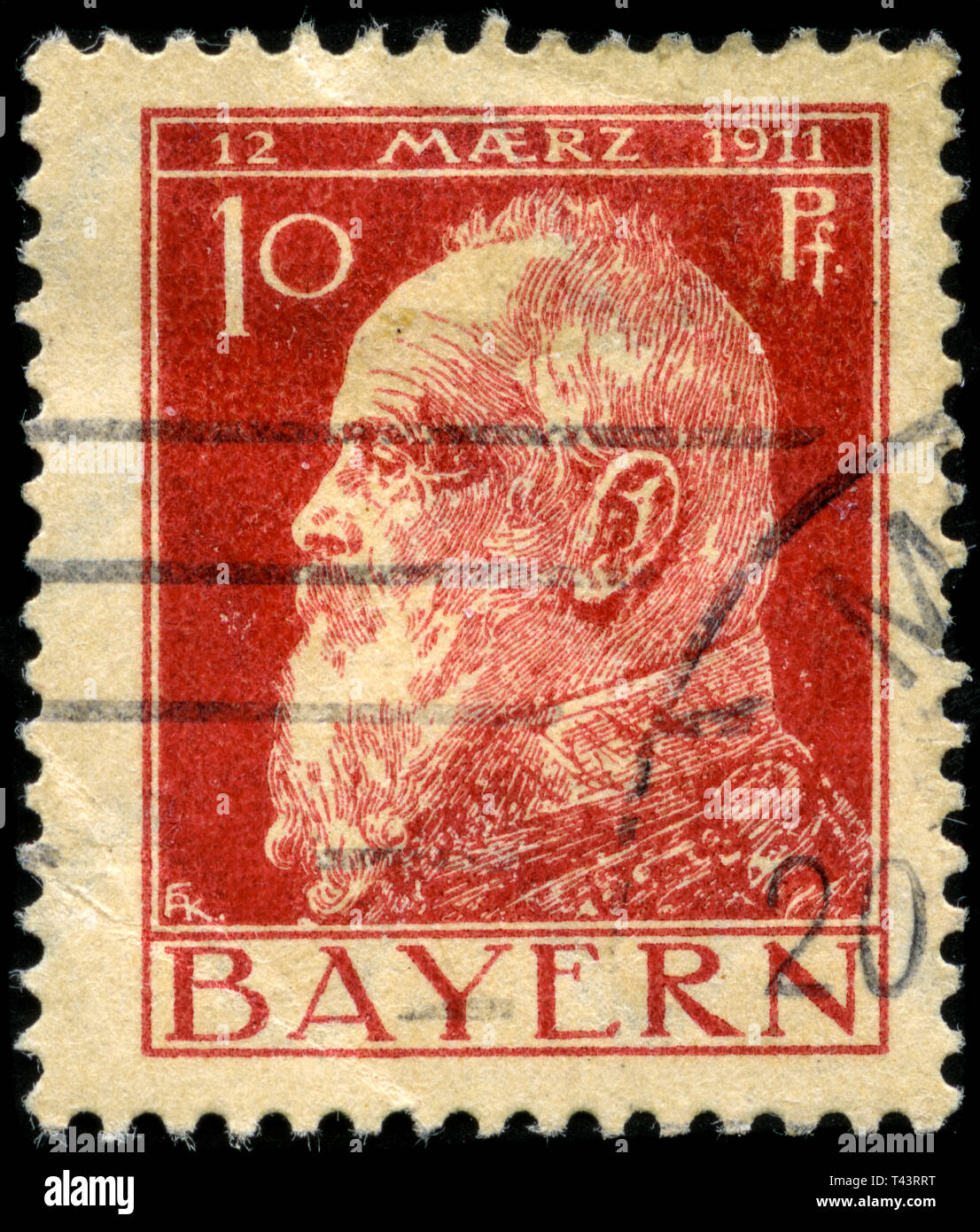 Francobollo da Stati tedeschi in Baviera, la serie emesse nel 1911 Foto  stock - Alamy